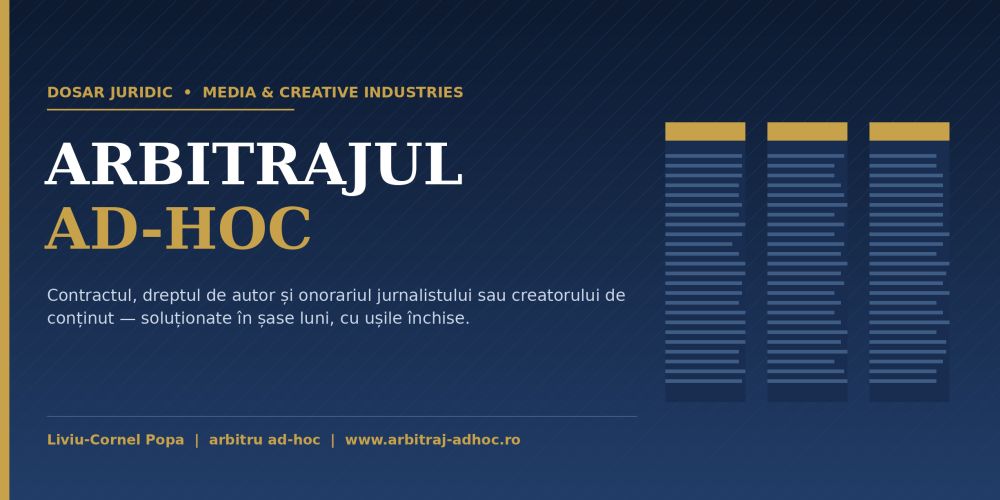 Contractul, dreptul de autor și onorariul jurnalistului sau creatorului de conținut soluționate în 6 luni